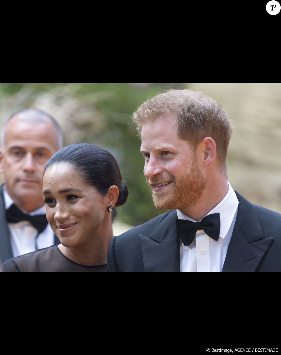 Le prince Harry, duc de Sussex, et Meghan Markle, duchesse de Sussex, à la première du film "Le Roi Lion" au cinéma Odeon Luxe Leicester Square à Londres, le 14 juillet 2019.