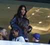 Ce dimanche 19 mars, Kim Kardashian était dans les tribunes pour la rencontre du club de la capitale
Kim Kardashian et son fils Saint - People au match de championnat de Ligue 1 Uber Eats opposant le Paris Saint-Germain (PSG) au stade Rennais au Parc des Princes à Paris le 19 mars 2023.