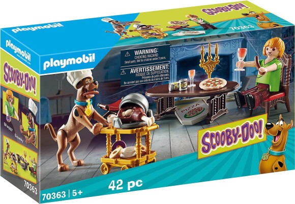 C'est un vrai festin auquel se livrent Samy et Scooby avec ce jeu Playmobil Scooby-Doo salle de dîner avec Sammy