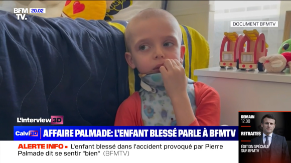 Avec un corset au cou, et au sein du domicile de sa famille, le petit garcon de 6 ans à bord du véhicule percuté par Pierre Palmade en février derneir vient de prendre la parole pour la première fois depuis l'accident dans un extrait vidéo dévoilé ce mardi par "BFMTV".
Devrim, "BFMTV".