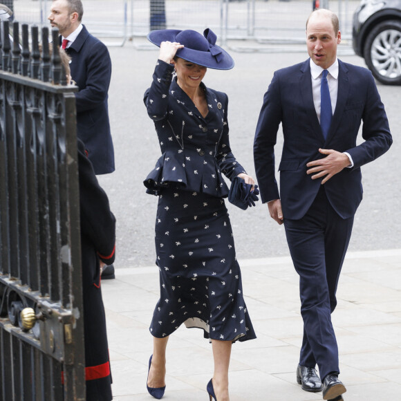 Le prince William, prince de Galles, et Catherine (Kate) Middleton, princesse de Galles, - Service annuel du jour du Commonwealth à l'abbaye de Westminster à Londres, le 13 mars 2023. 