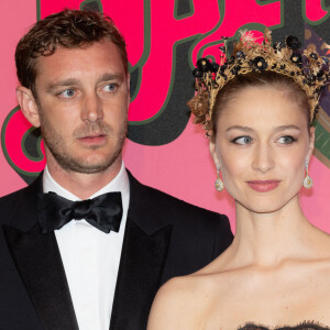 Pierre Casiraghi et Beatrice Borromeo - Arrivée de la famille princière au Bal de la Rose 2023 sur le thème "Bollywood" à la salle des étoiles à Monaco le 25 mars 2023. © Olivier Huitel / Pool / Bestimage 