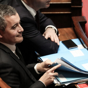 Gérald Darmanin - Séance de questions au gouvernement à l'Assemblée Nationale, Paris, le 10 janvier 2023. © Stéphane Lemouton / Bestimage