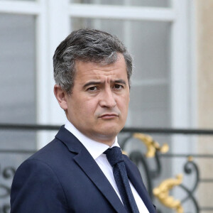 Gérald Darmanin à la sortie du conseil des ministres, au palais de l'Elysée, à Paris, France, le 30 mars 2022.