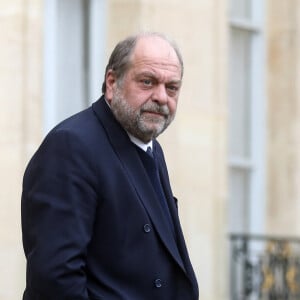 Eric Dupond-Moretti, garde des Sceaux, ministre de la Justice à la sortie du conseil des ministres, au palais de l'Elysée, Paris, le 8 mars 2023 © Stéphane Lemouton / Bestimage