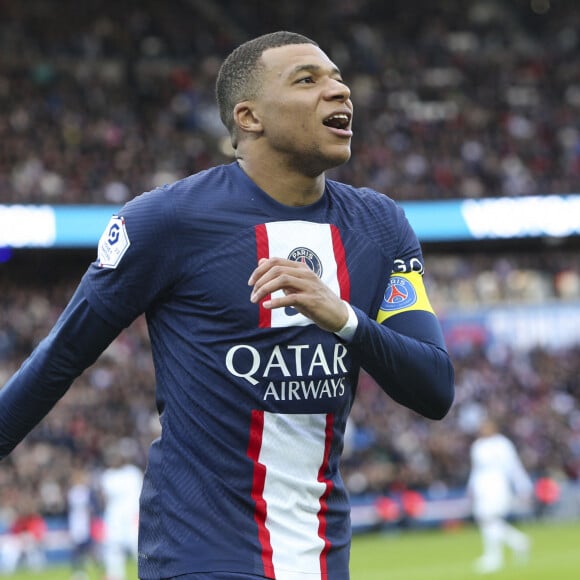 Kylian Mbappe (PSG) - Match de championnat de Ligue 1 Uber Eats opposant le Paris Saint-Germain (PSG) au stade Rennais (0-2) au Parc des Princes à Paris le 19 mars 2023.