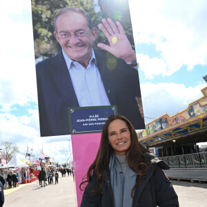 Nathalie Marquay-Pernaut (Miss France 1987) lors de l'inauguration de l'Allée Jean-Pierre Pernaut à la Foire du Trône (fête foraine parisienne) sur la pelouse de Reuilly dans le bois de Vincennes du 12ème arrondissement de Paris, France, le 1er avril 2023. © Coadic Guirec/Bestimage 