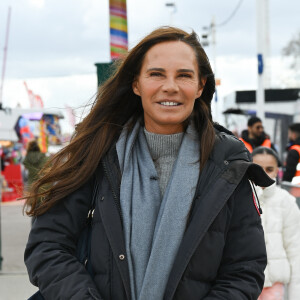 Nathalie Marquay-Pernaut (Miss France 1987) lors de l'inauguration de l'Allée Jean-Pierre Pernaut à la Foire du Trône (fête foraine parisienne) sur la pelouse de Reuilly dans le bois de Vincennes du 12ème arrondissement de Paris, France, le 1er avril 2023. © Coadic Guirec/Bestimage 