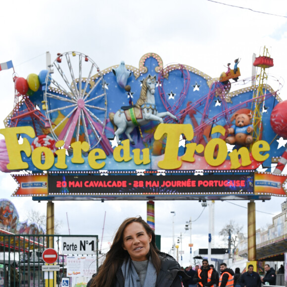 Nathalie Marquay-Pernaut (Miss France 1987) lors de l'inauguration de l'Allée Jean-Pierre Pernaut à la Foire du Trône (fête foraine parisienne) sur la pelouse de Reuilly dans le bois de Vincennes du 12ème arrondissement de Paris, France, le 1er avril 2023. © Coadic Guirec/Bestimage 