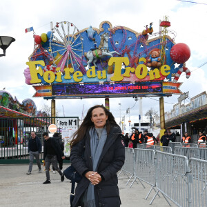 Nathalie Marquay-Pernaut (Miss France 1987) lors de l'inauguration de l'Allée Jean-Pierre Pernaut à la Foire du Trône (fête foraine parisienne) sur la pelouse de Reuilly dans le bois de Vincennes du 12ème arrondissement de Paris, France, le 1er avril 2023. © Coadic Guirec/Bestimage 