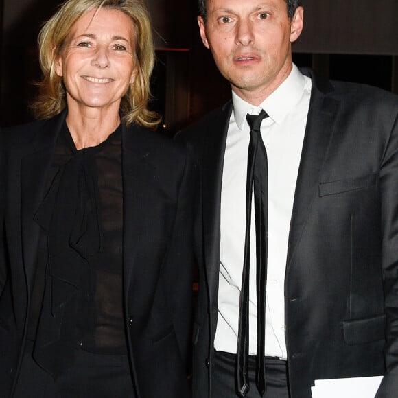 Exclusif - Claire Chazal et Marc-Olivier Fogiel - Dîner pour le lancement du fond "Enfants à Coeur - Mireille Darc" au profit de La Chaîne de l'Espoir au Pavillon Ledoyen à Paris. Le 29 novembre 2017. Chaque table portait le nom d'un film de M.Darc. © Olivier Borde-Coadic Guirec / Bestimage 