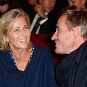 Semi-exclusif - Claire Chazal et Nicolas Escoulan - Générale de la pièce "Ramsès II" au théâtre des Bouffes-Parisiens à Paris le 23 octobre 2017. © Coadic Guirec/Bestimage 