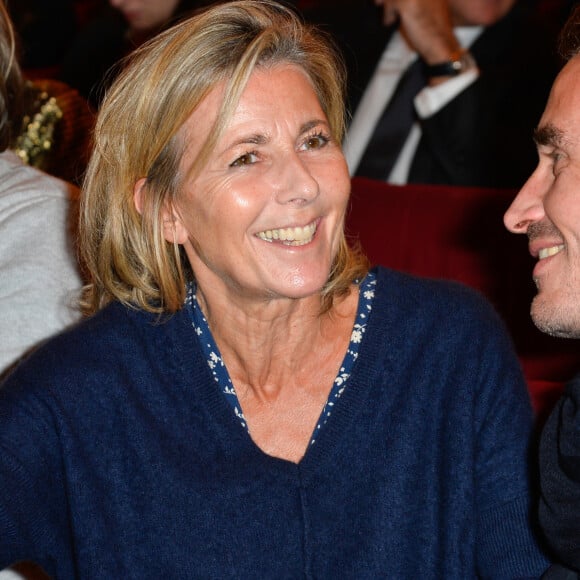 Semi-exclusif - Claire Chazal et Nicolas Escoulan - Générale de la pièce "Ramsès II" au théâtre des Bouffes-Parisiens à Paris le 23 octobre 2017. © Coadic Guirec/Bestimage 