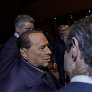 Silvio Berlusconi vient d'être admis à l'hôpital.
Silvio Berlusconi lors d'un meeting du parti Forza Italia à Milan, le 7 février 2023.