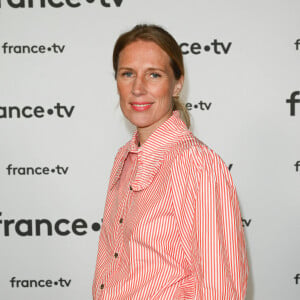 Agathe Lecaron au photocall pour la conférence de presse de rentrée de France TV à la Grande Halle de la Villette à Paris, France, le 6 juillet 2022. © Coadic Guirec/Bestimage