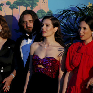 Carole Bouquet, Charlotte Casiraghi et son compagnon Dimitri Rassam, Andrea Casiraghi et sa femme Tatiana Santo Domingo - 65ème édition du Bal de la Rose donné au profit de la Fondation Princesse Grace sur le thème de la Riviera, une idée de K. Lagerfeld, à la Salle des Etoiles du Sporting Monte-Carlo à Monaco, le 30 mars 2019. © Jean-François Ottonello / Nice Matin / Bestimage