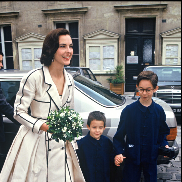 Carole Bouquet et son fils Dimitri Rassam et Louis