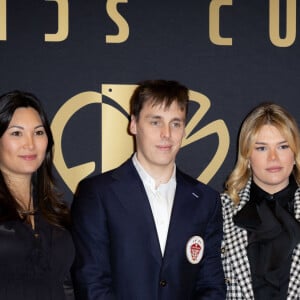 Louis Ducruet et sa femme Marie (enceinte) avec Camille Gottlieb - Photocall de la 3ème édition de la Fight Aids Cup à l'occasion du 45ème festival international du cirque de Monte-Carlo à l'hôtel Fairmont à Monaco le 23 janvier 2023. © Olivier Huitel/Pool/Bestimage 