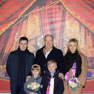 No Tabloids - Le prince Albert II de Monaco, le prince Jacques de Monaco et la princesse Gabriella de Monaco, Louis Ducruet et Camille Gottlieb - 3ème jour du 45ème Festival International du Cirque de Monte Carlo sous le chapiteau Fontvieille à Monaco le 22 janvier 2023. © Olivier Huitel/pool/Bestimage 