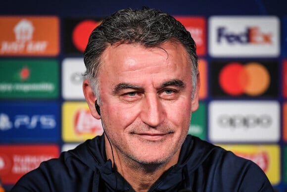 Christophe Galtier lors d'une conférence de presse du Paris Saint-Germain au Parc des Princes à Paris, France, le 13 février 2023. © Matthieu Mirville/Zuma Press/Bestimage