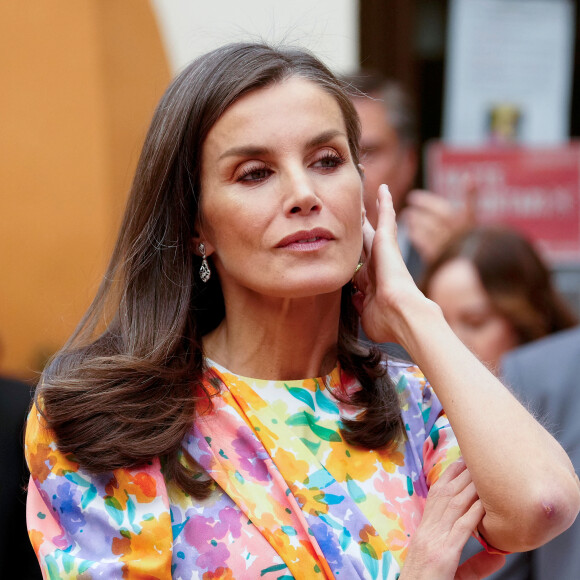 Un style royal à la portée de toutes les bourses 
La reine Letizia d'Espagne préside la cérémonie de proclamation du Prix "Arts et Lettres" 2023 à Cordoue, Andalousie, Espagne, le 13 avril 2023. La reine Letizia, lors de la visite de certains des projets avant la cérémonie de proclamation du Prix "Arts et Lettres" 2023 de la Fondation Princesse de Gérone (FPdGi), le troisième jour du "Tour del Talento" le 13 avril 2023. À la cérémonie d'ouverture du Tour del Talento 2023 à Cordoue, la Reine a rendu visite à certains des projets récents les plus remarquables soutenus par la Fondation. Il s'agit de la présentation de trois initiatives de l'EduLab d'innovation pédagogique du programme " Generation Teachers ", qui ont déjà un impact positif sur la société, avec des objectifs aussi différents que nécessaires : AmplificARTE, Teachers Network for Development et Skill Up.