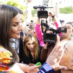 La reine Letizia d'Espagne préside la cérémonie de proclamation du Prix "Arts et Lettres" 2023 à Cordoue, Andalousie, Espagne, le 13 avril 2023. La reine Letizia, lors de la visite de certains des projets avant la cérémonie de proclamation du Prix "Arts et Lettres" 2023 de la Fondation Princesse de Gérone (FPdGi), le troisième jour du "Tour del Talento" le 13 avril 2023. À la cérémonie d'ouverture du Tour del Talento 2023 à Cordoue, la Reine a rendu visite à certains des projets récents les plus remarquables soutenus par la Fondation. Il s'agit de la présentation de trois initiatives de l'EduLab d'innovation pédagogique du programme " Generation Teachers ", qui ont déjà un impact positif sur la société, avec des objectifs aussi différents que nécessaires : AmplificARTE, Teachers Network for Development et Skill Up. 