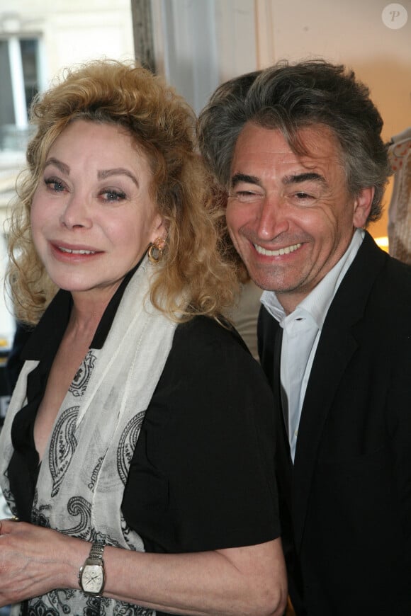 Exclusif - Grace de Capitani et son mari Jean-Pierre Jacquin lors de la soirée de Lancement du showroom LC Laurence Charnay à Paris le 10 mai 2022.