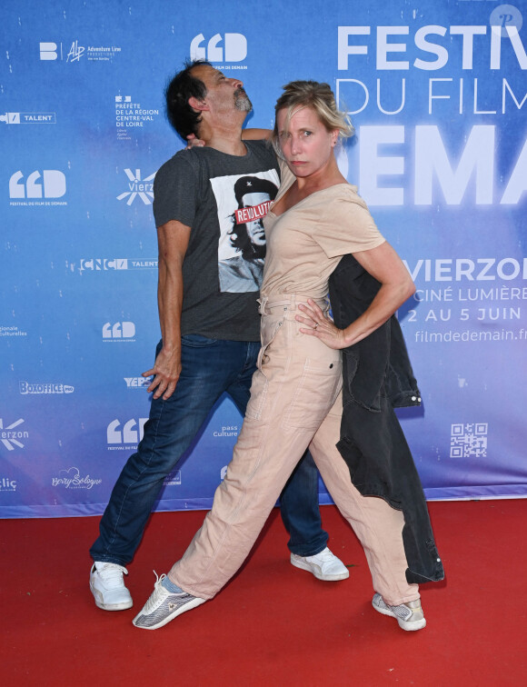 Éric Métayer, Andréa Bescond - Photocall de la clôture du Festival du Film de Demain (FFD) au ciné Lumière à Vierzon le 5 juin 2022. © Coadic Guirec / Bestimage 