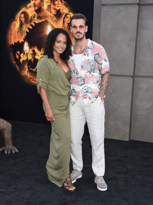 Christina Milian et son mari M Pokora (Matt Pokora) à la première du film "Jurassic World Dominion" à Los Angeles, le 6 juin 2022.