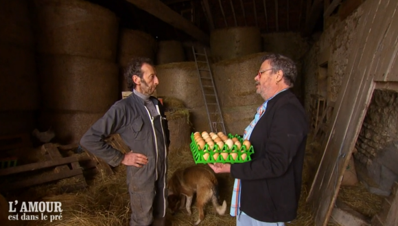 Alain et ses prétendants Gilbert, Alain et Jean-Noël dans "L'amour est dans le pré" - M6