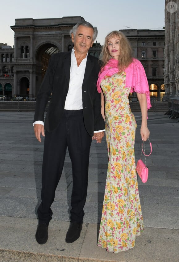 Bernard-Henri Lévy (BHL) et sa femme Arielle Dombasle - People à l'évènement "La Milanesiana 2020 - The Colors of our Life" à Milan, le 27 juillet 2020. 