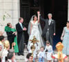 Et toute sa famille avait fait le déplacement pour elle.
Mariage de la princesse Alexandra de Luxembourg et Nicolas Bagory à l'église Saint-Trophyme de Bormes-les-Mimosas. Le 29 avril 2023 