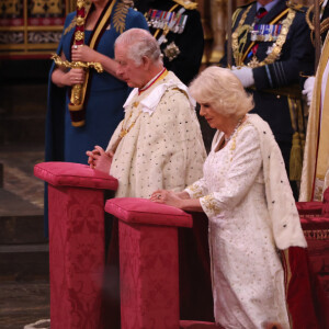 Les invités à la cérémonie de couronnement du roi d'Angleterre à l'abbaye de Westminster de Londres, Royaume Uni, le 6 mai 2023.