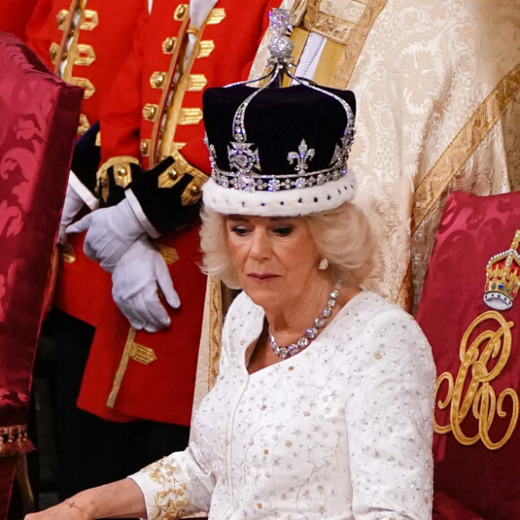 Les invités à la cérémonie de couronnement du roi d'Angleterre à l'abbaye de Westminster de Londres, Royaume Uni, le 6 mai 2023.