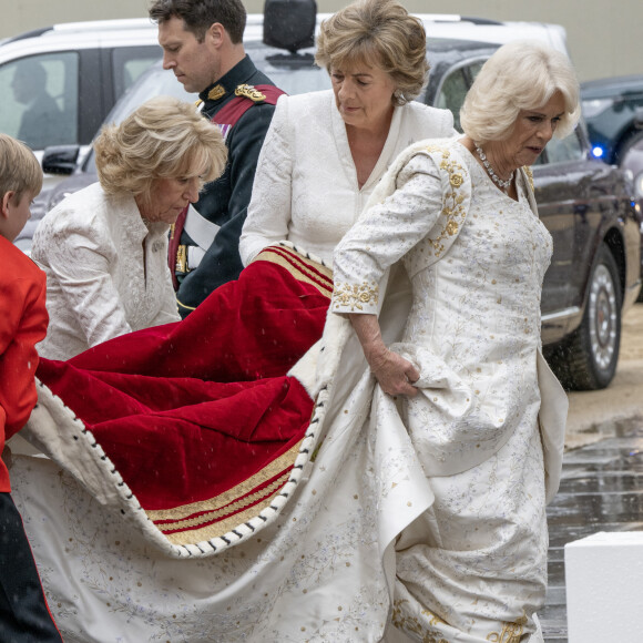 Cérémonie de couronnement du roi d'Angleterre à l'abbaye de Westminster de Londres Camilla Parker Bowles, reine consort d'Angleterre - Les invités arrivent à la cérémonie de couronnement du roi d'Angleterre à l'abbaye de Westminster de Londres, Royaume Uni, le 6 mai 2023.