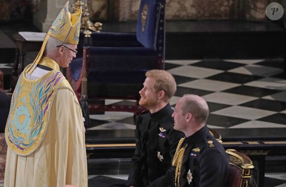 Le prince William, duc de Cambridge et le prince Harry - Cérémonie de mariage du prince Harry et de Meghan Markle en la chapelle Saint-George au château de Windsor, Royaume Uni, le 19 mai 2018.