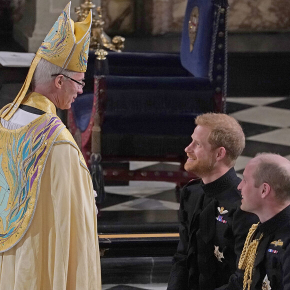 Le prince William, duc de Cambridge et le prince Harry - Cérémonie de mariage du prince Harry et de Meghan Markle en la chapelle Saint-George au château de Windsor, Royaume Uni, le 19 mai 2018.