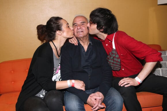 Exclusif - Michel Fugain entre ses enfants Marie Fugain et Alexis Fugain - Concert de Michel Fugain, "Michel Fugain fait Bandapart" pour les 80 ans du chanteur à Bobino à Paris le 12 Mai 2022. © Bertrand Rindoff/Bestimage