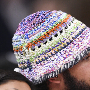 Joakim Noah et sa femme Lais Ribeiro - People au match de Basketball Paris NBA 2023 entre les Pistons de Detroit et les Bulls de Chicago à l'Accor Arena Bercy le 19 janvier 2023.