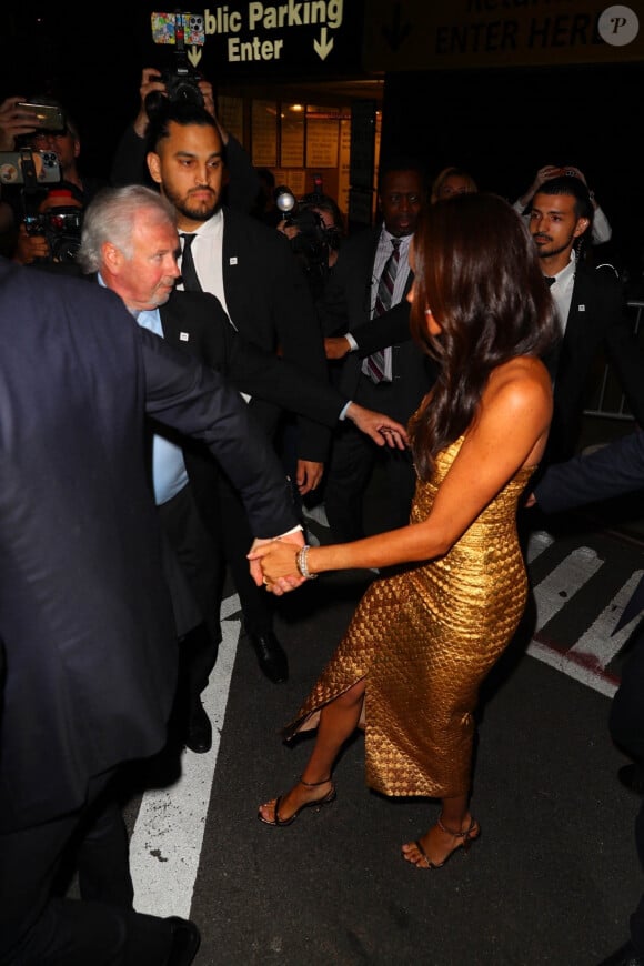 Le prince Harry, duc de Sussex et Meghan Markle, duchesse de Sussex, et sa mère Doria Ragland, à la sortie de la cérémonie des "Women of Vision Awards" au Ziegfeld Theatre à New York, le 16 mai 2023. 