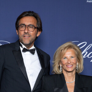 Iris Knobloch (présidente du Festival de Cannes) et son compagnon François Bréavoine - Cérémonie du remise du Trophée Chopard au Carlton Beach à Cannes, lors du 76ème Festival International du Film de Cannes. Le 19 mai 2023 © Olivier Borde / Bestimage 