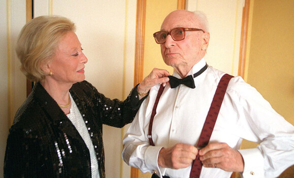 Michèle Morgan et Gérard Oury en 2001