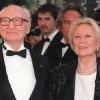 Michèle Morgan et Gérard Oury à Cannes en 2001