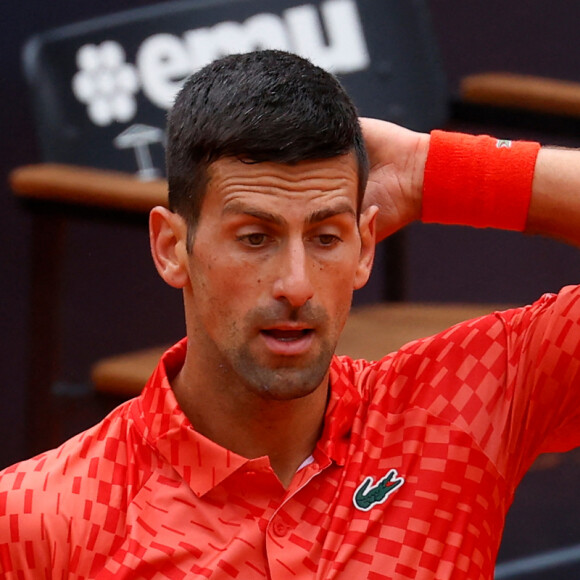 Novak Djokovic accède aux quarts de finale du Masters 1000 de Rome, Italie, le 16 mai 2023. © Ciro De Luca/Zuma Press/Bestimage