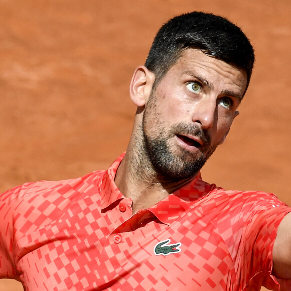 Novak Djokovic lors du tournoi "BNL" de Rome, le 14 mai 2023.