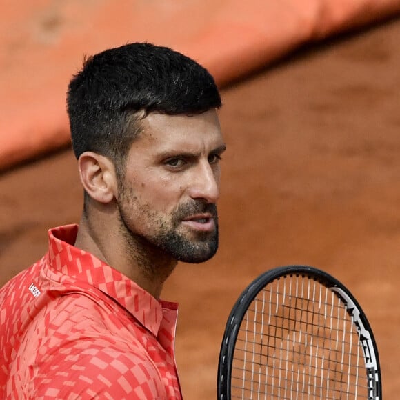 Novak Djokovic lors du tournoi "BNL" de Rome, le 14 mai 2023.