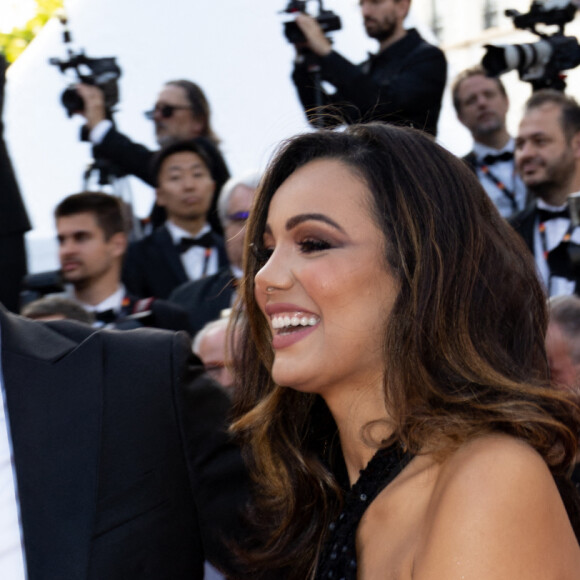 Samy Naceri et sa compagne Sofia Athéna - Montée des marches du film " Elémentaire " pour la cérémonie de clôture du 76ème Festival International du Film de Cannes, au Palais des Festivals à Cannes. Le 27 mai 2023 © Jacovides-Moreau / Bestimage 