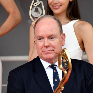 Le prince Albert II de Monaco - Remise de prix du 80ème Grand Prix de Monaco de Formule 1 à Monaco le 28 Mai 2023. 