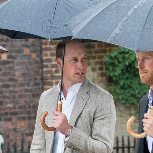 Il s'agit de l'ancien majordome de Lady Diana.
Le prince William et le prince Harry lors de la visite du Sunken Garden dédié à la mémoire de Lady Diana à Londres le 30 août 2017.