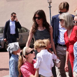 Charlotte Casiraghi, Beatrice Boromeo, Raphael Elmaleh, Sacha Casiraghi, Ben Sylvester Strautmann, La princesse Caroline de Hanovre - "Le rocher en fête" la principauté de Monaco fête le centenaire du prince Rainier III à Monaco, le 31 mai 2023.  © Jean-Charles Vinaj/Pool Monaco/Bestimage 